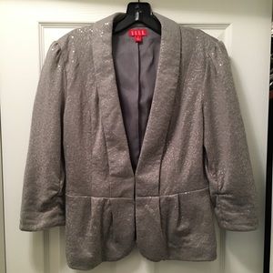 ELLE Gray Sequined Jacket